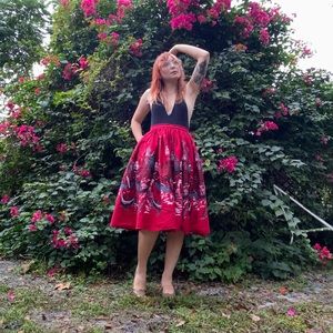 Pinup Girl Clothing Jenny Skirt Venice print